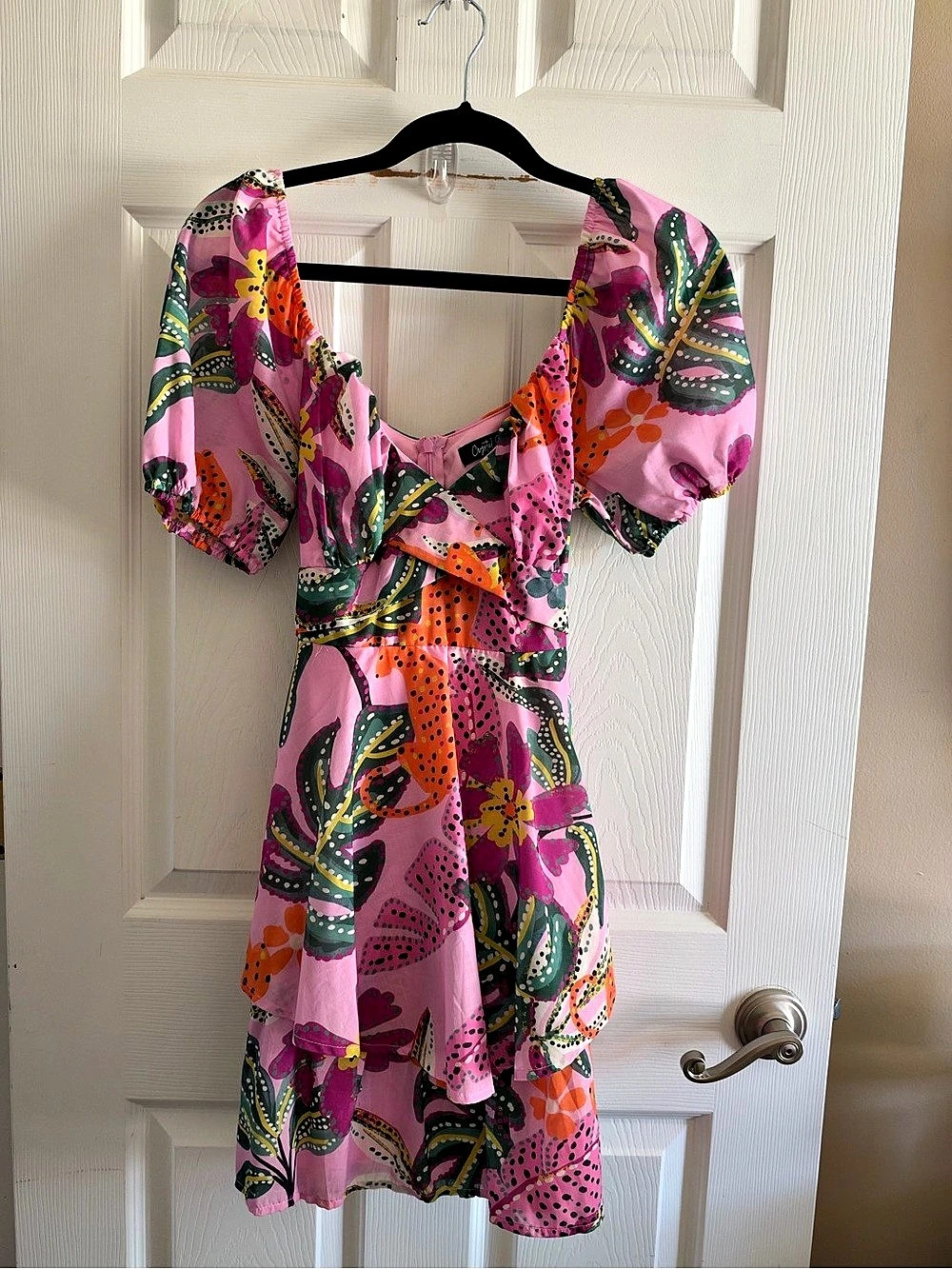 Crystal Sky Abstract Print Midi Dress Size Medium Like New